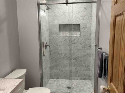 Curbed Walk In Shower Remodel