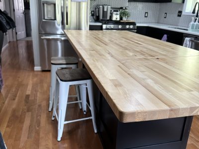 Maple Kitchen Island Construction